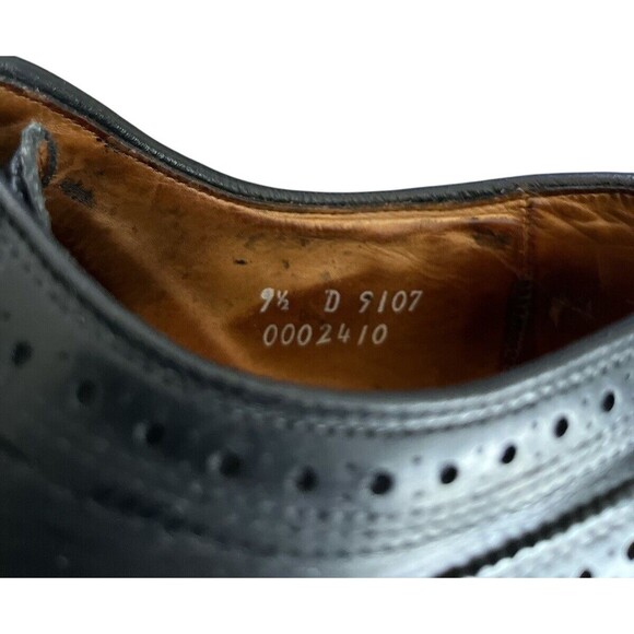 Allen Edmonds Black MacNeil 9107 Wingtip Dress Shoes Size 9.5 D - Picture 6 of 7